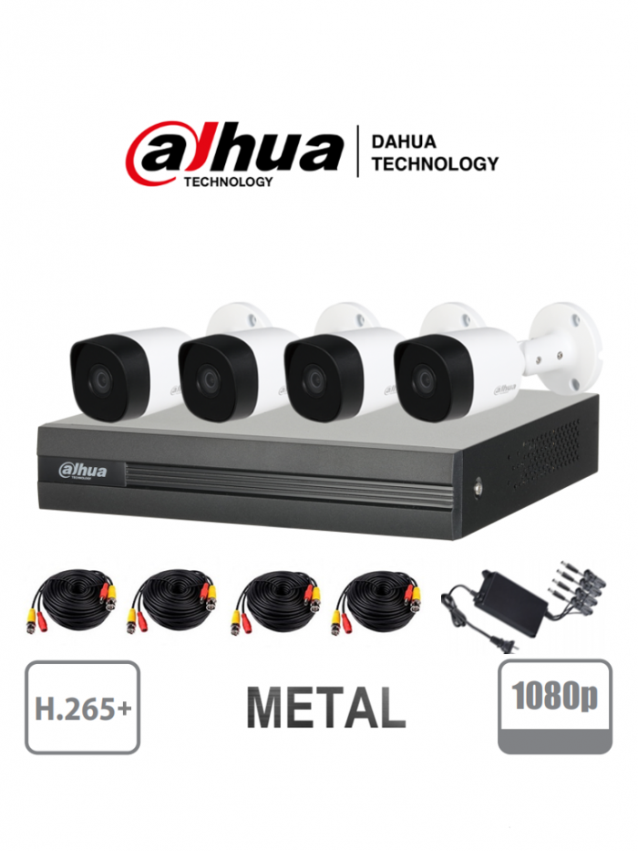KIT 4 CAMARAS 2MP Metalicas